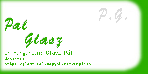 pal glasz business card